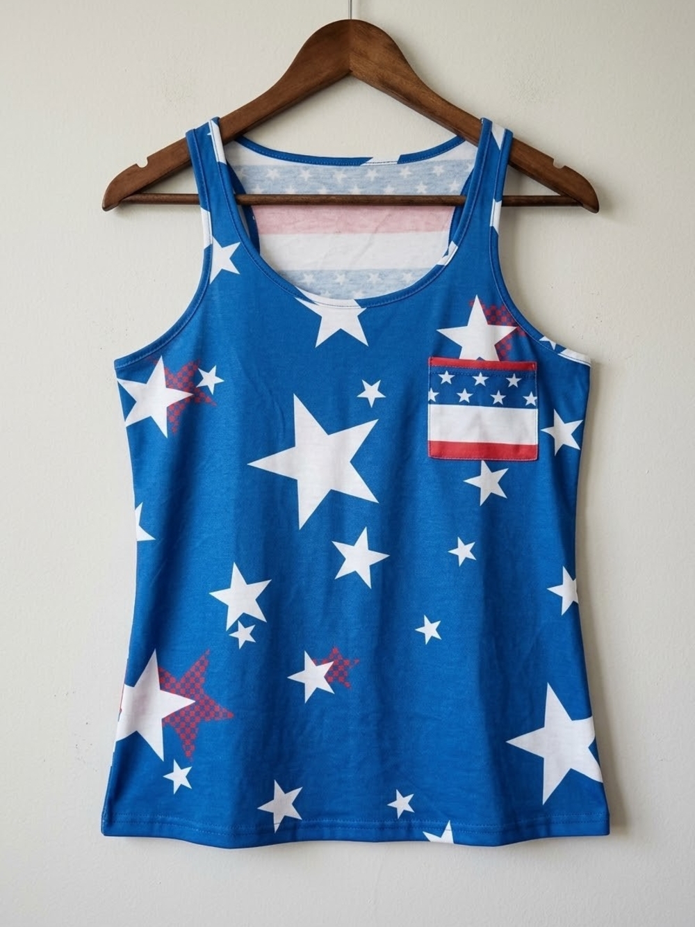 Women’s Blue Star-Print Tank Top